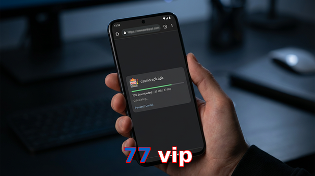 Main screen of 77 Vip apk page for PK players